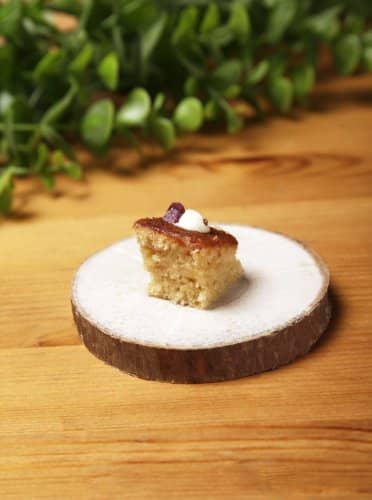 NET_ rondin de bois petit avec biscuit chocolat blanc - traiteur anniversaire paris