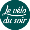 Logo fond vert sur écriture blanche - Le Vélo du Soir traiteur événementiel - Paris
